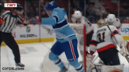 Hockey Game With TSN Logo In Background GIF