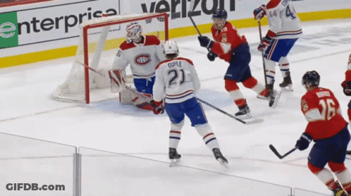 Hockey Game With Verizon Ad GIF