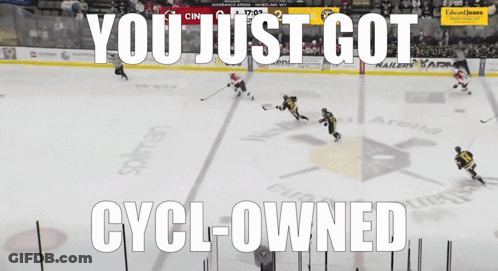 Hockey Game You Just Got Cycle-Owned GIF