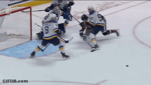 Hockey Goalie Number 9 GIF