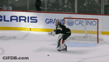 Hockey Goalie Standing On Ice GIF
