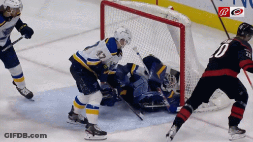 Hockey Goalie Wearing Number 0 GIF