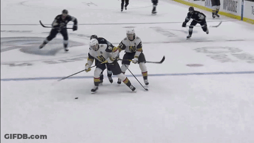 Hockey Goalie Wearing Number 22 GIF