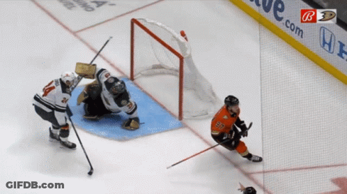 Hockey Goalie Wearing Number 37 GIF