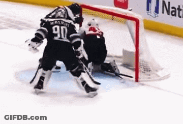 Hockey Goalie With Number 90 GIF