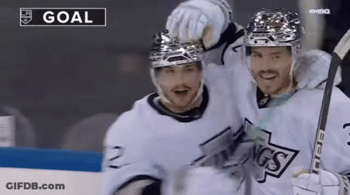 Hockey Player #22 Celebrating Goal GIF