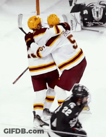 Hockey Player 22 Hugging Another Player GIF