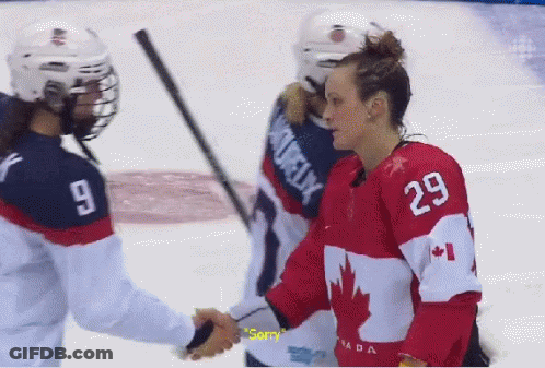 Hockey Player 29 Shaking Hands With Another GIF