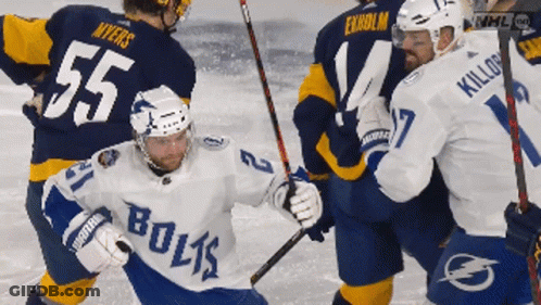 Hockey Player 55 Being Chased GIF