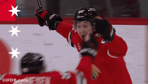 Hockey Player 55 Celebrating GIF