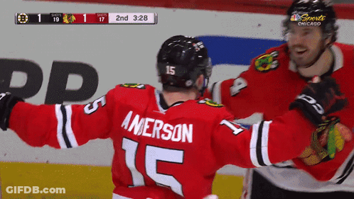 Hockey Player Anderson Jersey GIF
