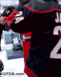 Hockey Player Black Red Jersey Number 2 GIF