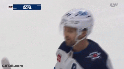 Hockey Player Celebrates Goal GIF