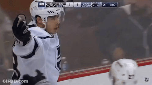 Hockey Player Celebrating Goal GIF