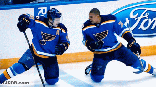Hockey Player Celebrating Goal GIF
