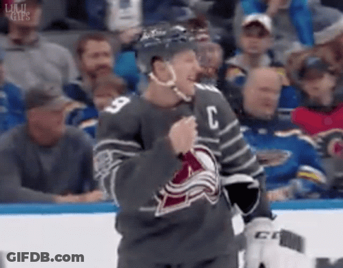 Hockey Player Celebrating Goal GIF