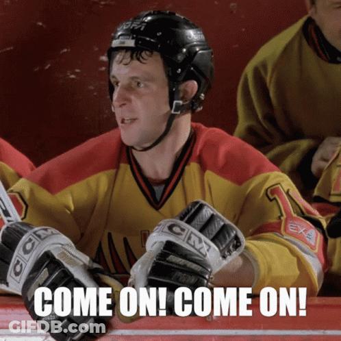 Hockey Player Come On Come On GIF