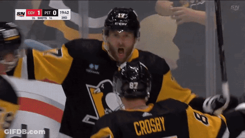 Hockey Player Crosby On Back GIF