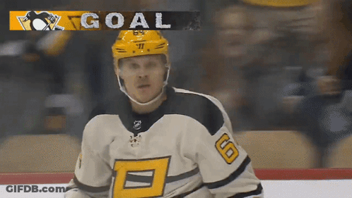 Hockey Player Guentzel Giving High Five GIF