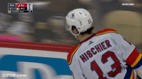 Hockey Player Hischier Jersey GIF