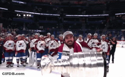 Hockey Player Holding Stanley Cup GIF