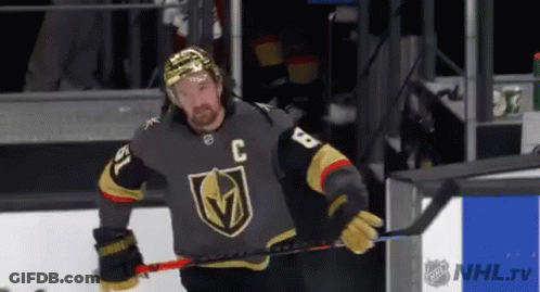 Hockey Player Holding Stick GIF