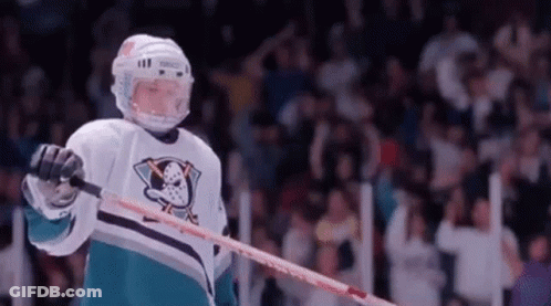 Hockey Player Holding Stick On Ice GIF