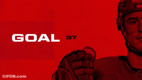 Hockey Player Holding Stick Saying Goal GIF