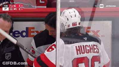 Hockey Player Hughes Jersey GIF