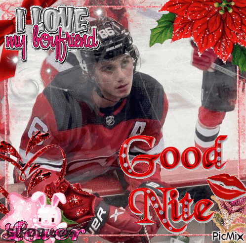 Hockey Player I Love My Boyfriend GIF