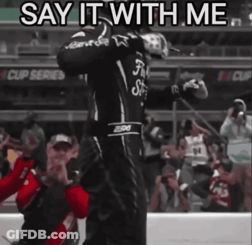 Hockey Player In Black And White Uniform Say It With Me GIF