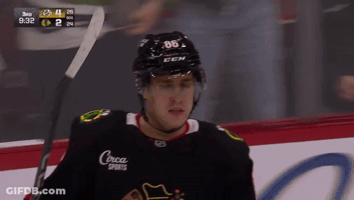 Hockey Player In Black Coca Sports Jersey GIF
