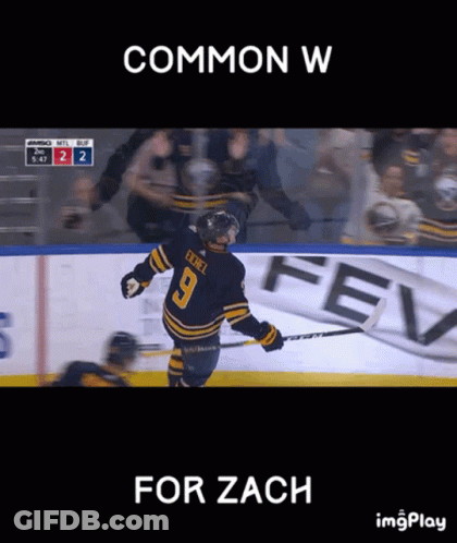 Hockey Player In Black Jersey Number 9 GIF