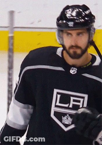 Hockey Player In Black LA Jersey GIF