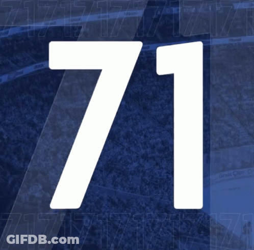 Hockey Player In Blue And Orange Jersey Number 8 GIF