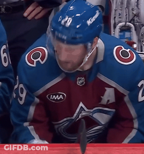 Hockey Player In Blue And Red Jersey Saying Ima GIF