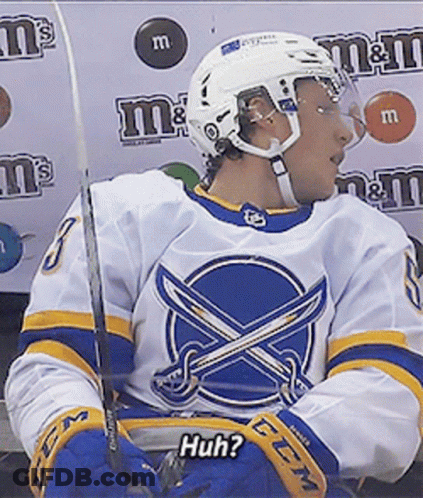Hockey Player In Blue And White Jersey GIF