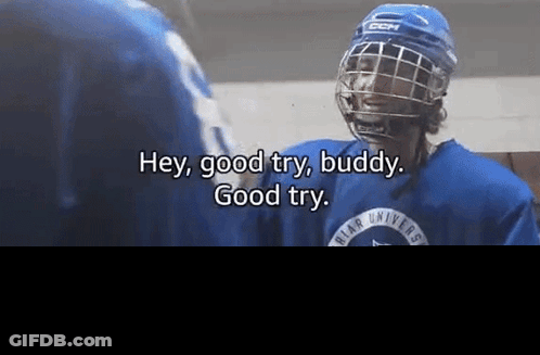 Hockey Player In Blue Bear Jersey GIF