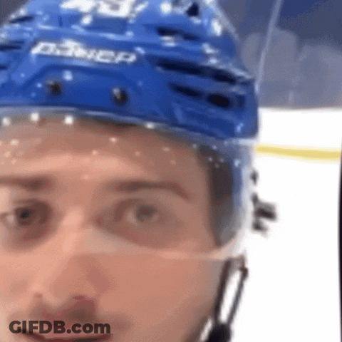 Hockey Player In Blue Helmet Daner GIF