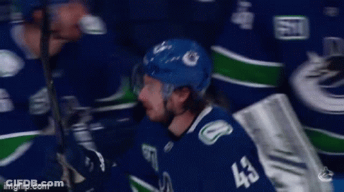 Hockey Player In Blue Jersey 43 GIF