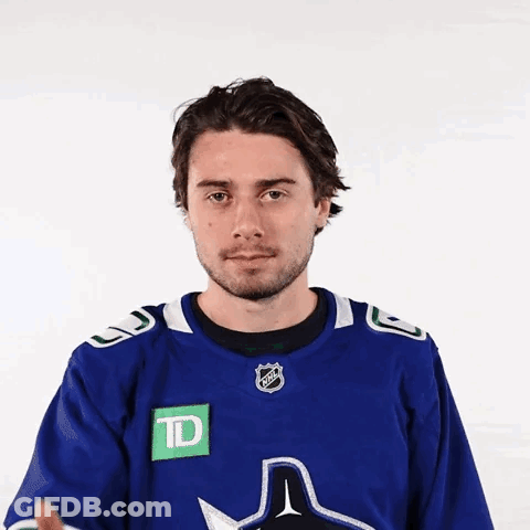 Hockey Player In Blue Jersey With TD Logo GIF
