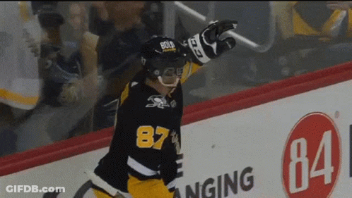 Hockey Player In Bold Pennsylvania Helmet GIF