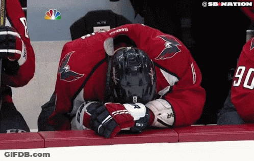 Hockey Player In Capitals Jersey GIF