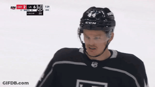 Hockey Player In CCM Helmet And Jersey GIF