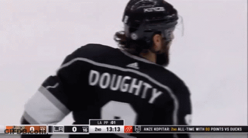 Hockey Player In Doughty Jersey GIF