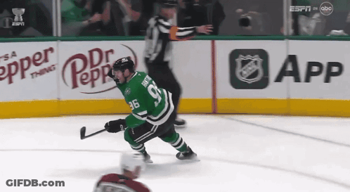 Hockey Player In Green Jersey Number 36 GIF