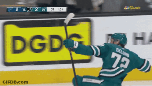 Hockey Player In Green Jersey Number 73 GIF