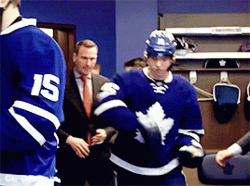Hockey Player In Jersey Number 15 GIF
