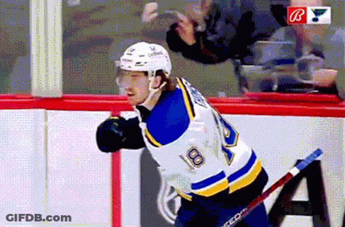 Hockey Player In Jersey Number 18 GIF