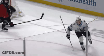 Hockey Player In Jersey Number 28 GIF